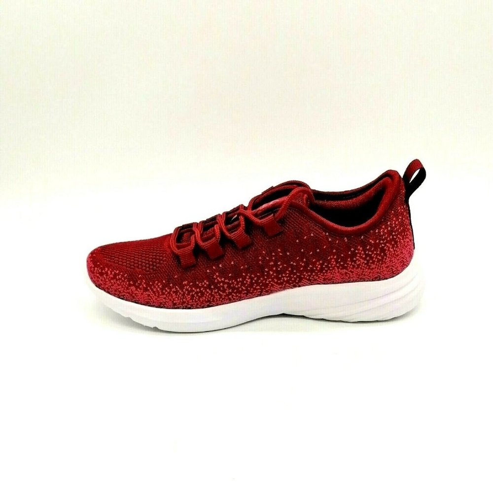 Geers Womens Lace Up Front Sneaker Burgundy ‎ 6 NEW